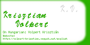 krisztian volpert business card
